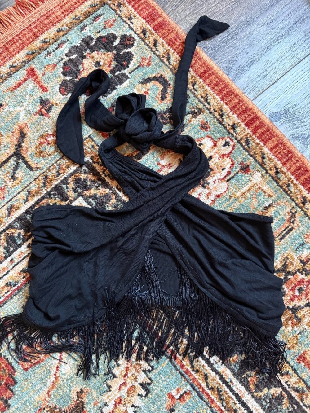 Fringe Wrap Top